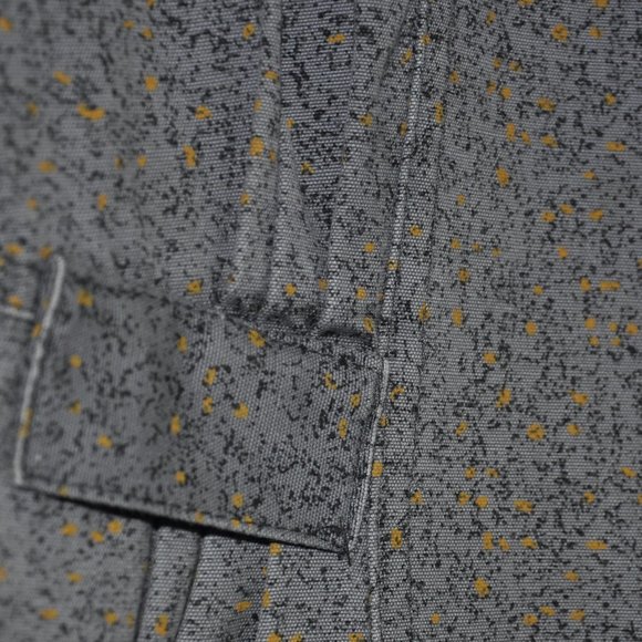 Vintage 80s Le Chateau Grey Calico Yellow Floral Oversized Barrel Pants 34 - Picture 5 of 9